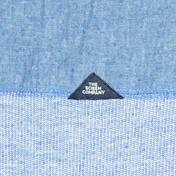 The Scifen Company Men's Large Blue Pull Over 3 Button Henley Sweater - Picture 6 of 10